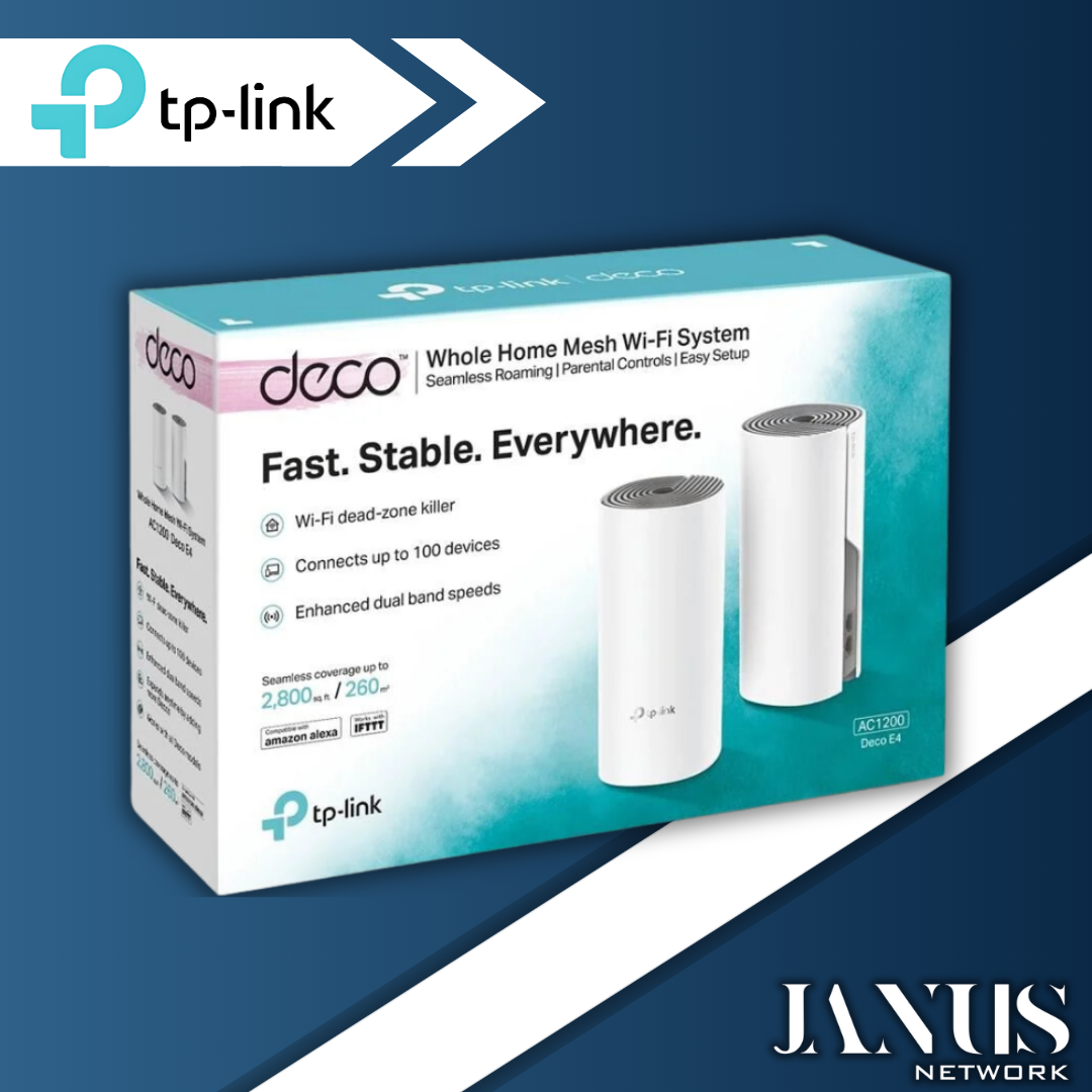 TP-LINK DECO E4 1200MBPS MESH WI-FI SİSTEMİ İKİLİ